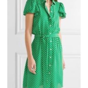 MICHAEL KORS COLLECTION Designer Runway Polka Dot Silk Dress 0